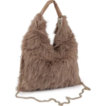 Kabelka Kožešinová kabelka, velké, 15 béžová