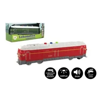 Vláček a vláčkodráha Lokomotiva Vlak plastový 23cm se zvukem a světlem různé barvy