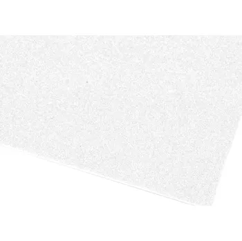 Samolepicí pěnová guma Moosgummi s glitry 20x30 cm, střední, 1 bílá