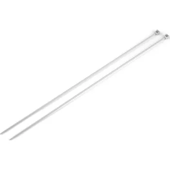 Nástroj na niť a příze Rovné jehlice č. 2; 2,5; 3, velké, 3 mm stříbrná