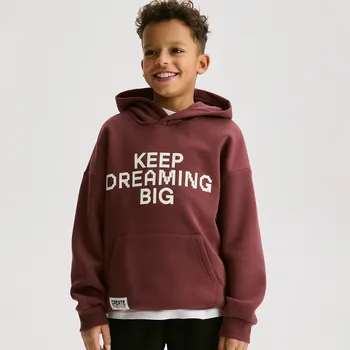 Chlapecká mikina Reserved - Mikina s kapucí - hnědá - 573HR-83X - 573HR-83X-146