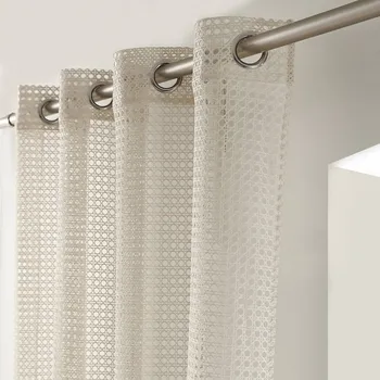 Záclona Blancheporte Ažurová záclona s děrovaným efektem přírodní 140x180 cm