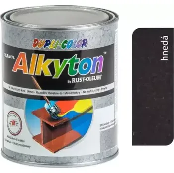 ALKYTON - Samozákladový email na kov, dřevo a beton kladívkový hnědý 750ml