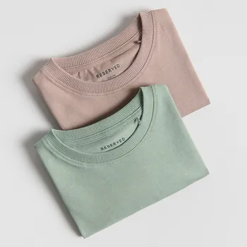 Reserved - Sada 2 bavlněných triček - béžová - 049II-08X - 049II-08X-86