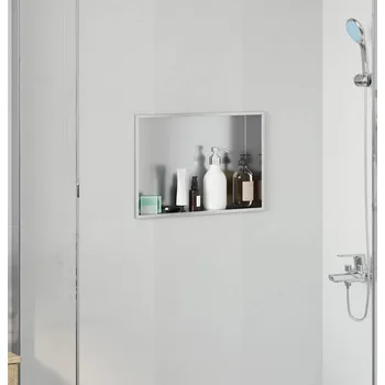 Sprchová vanička vidaXL Sprchový nik Stříbrná 45 x 30 x 9,5 cm Nerezová ocel [42012671]