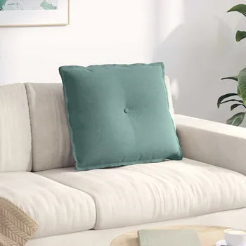 Polštář vidaXL Polštář na záda Mořská zelená 60 x 50 cm Žebrovaná látka [42014685]