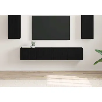 Obývací stěna vidaXL TV wall cabinet 2 pcs Černá 30 x 31 x 60 cm kompozitní dřevo [892272]
