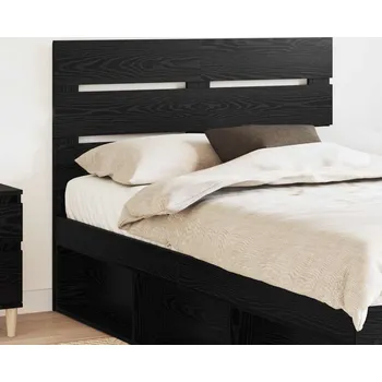 vidaXL Čelo postele s čelo Černý dub 120 cm kompozitní dřevo [887554]