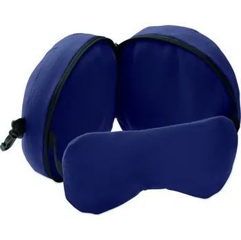 Pikniková deka Cestovní sada polštáře a masky Soft Nuit - Modrá