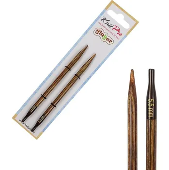 Nástroj na niť a příze Vyměnitelné dřevěné jehlice Ginger 12 cm 5,5 mm