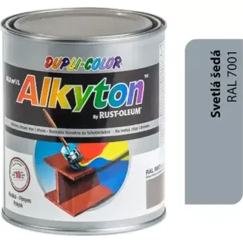 ALKYTON - Alkyduretanová antikorozní barva na kov 2v1 bez základu šedá lesklá 5L