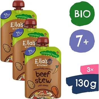 Ella's Kitchen BIO Dušené hovězí maso s bramborami 3× 130 g
