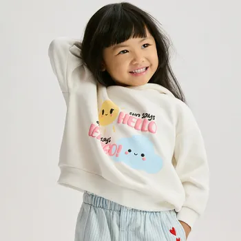 Dívčí mikina Reserved - Mikina s potiskem - krémová - 906HV-01X - 906HV-01X-110