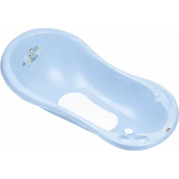 koupací vanička Dětská vanička Zebra s výpustem a protiskluzovou podložkou, 84 cm - modrá