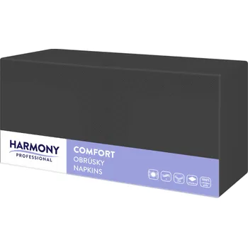 Papírový kapesník Kartón - Ubrousky 24x24cm, 2 vrstvá celulóza, černé, 16x balení v kartónu Kartón - Ubrousky 24x24cm