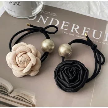 Carla Dámská sada gumiček do vlasů Gibrilj černo-růžová One size