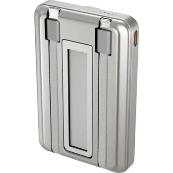 Powerbanka Spello ForcePack 4v1 10000mAh magnetická bezdrátová powerbanka SM75 | titanová