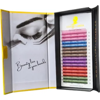 Péče o řasy a obočí Luxury Lashes SPIKES MIX COLOR – MATTE Zakřivení umělých řas: CC, Délka umělých řas: 11 mm, Tloušťka řas: 007