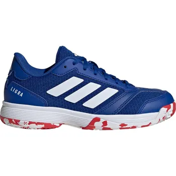 Dětská běžecká obuv ADIDAS Dětské boty Ligra 8 Indoor 35 BÍLÁ|MODRÁ|ČERVENÁ