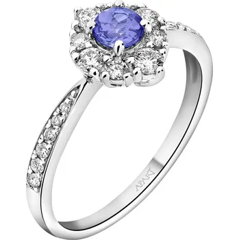Prsten Prsten z bílého zlata s brilianty a tanzanitem - ryzost 585 - 240.107