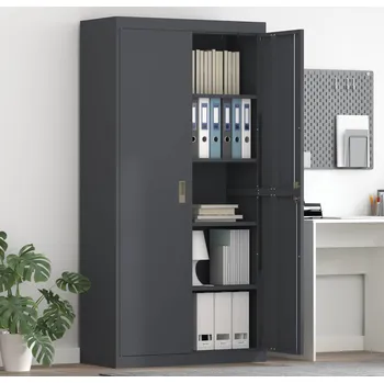 Zásuvkový kontejner vidaXL Úložná skříňka 2 pcs Antracit 90 x 40 x 180 cm Ocel [3406168]