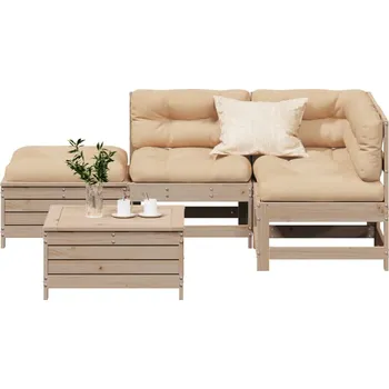 Zahradní lavice zahrada-XL 5dílná zahradní sedací souprava s poduškami masivní borovice 3250700