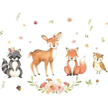 Samolepící dekorace 4L Samolepky na zeď - lesní království