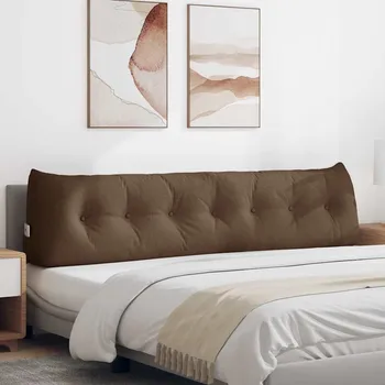 Polštář vidaXL Polštář na záda Hnědá 200 x 24 x 50 cm textil [42014590]