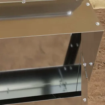 krmítko pro hospodářská zvířata vidaXL Krmítko pro slepice Stříbrná 40,5 x 45 x 41 cm Pozinkovaná ocel [874668]