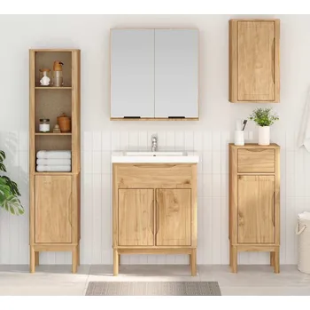 Koupelnový nábytek vidaXL Koupelnová nástěnná skříňka FLORO Voskově hnědá 35 x 30 x 60 cm [42011235]