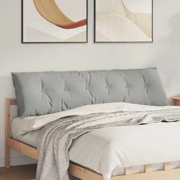 vidaXL Polštář na záda Světle šedá 180 x 50 cm Mikrovlákno [42014946]