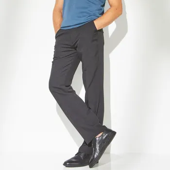Pánská móda Kalhoty s nastavitelným pásem šedá antracitová 60
