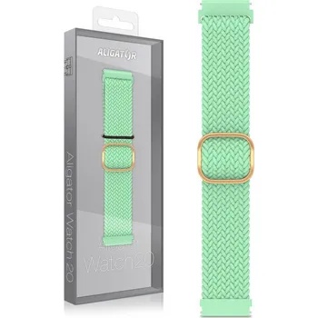 Řemínek na hodinky Řemínek textilní Aligator 20mm, tyrkysový