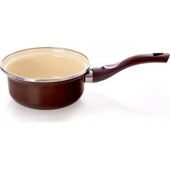 Orion Smaltovaný rendlík s lemem Brown, pr. 14 cm, hnědá