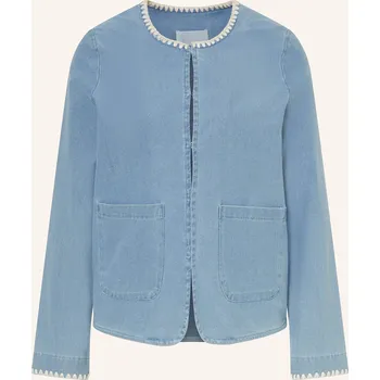 Dámský blejzr Ichi Dámská Bunda Hranatého Střihu Ihkate V Džínovém Vzhledu,...