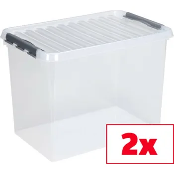 Úložný box Helit úložný box Sunware Q-line transparentní 62 l (š x v x h) 400 x 600 x 340 mm 2 ks