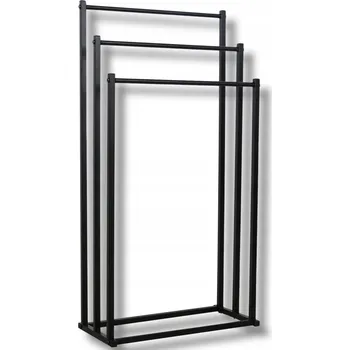 Držák na ručník Věšák na ručníky - 3 ramenní - černý - M