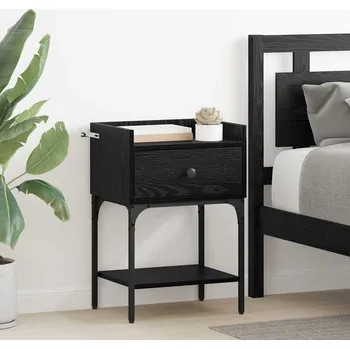 Noční stolek vidaXL Noční stolek 2 pcs Černý dub 40 x 29 x 60 cm kompozitní dřevo [881831]