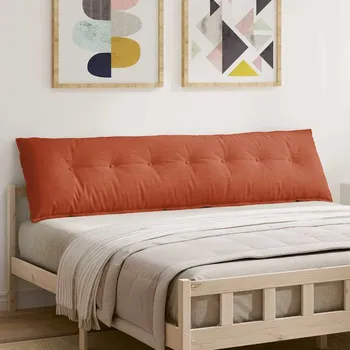 Bytový textil vidaXL Polštář na záda Červená oranžová 200 x 50 cm Žebrovaná látka [42015001]