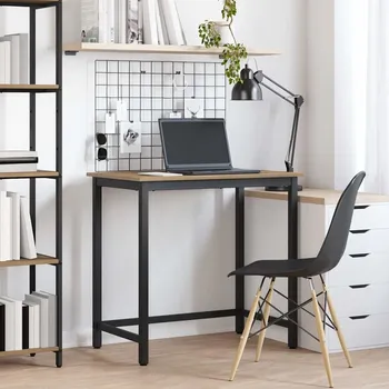Psací stůl vidaXL stůl Artisanový dub 100 x 50 x 76,5 cm Inženýrské dřevo a ocel [873773]