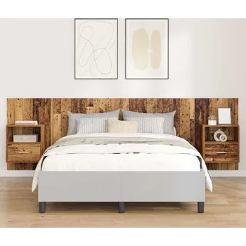 vidaXL Hlavová část s kabinetem 3 pcs Staré dřevo kompozitní dřevo [3415675]