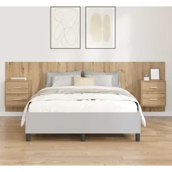 vidaXL Hlavová část s kabinetem 3 pcs Artisanový dub kompozitní dřevo [3416032]