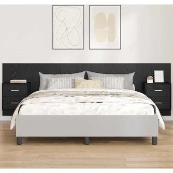 vidaXL Hlavová část s kabinetem 3 pcs Černý dub kompozitní dřevo [3416257]