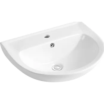 Umyvadlo Swiss aqua technologies Závěsné umyvadlo SAT Project 56,5x44 cm otvor pro baterii uprostřed SATUMPRO5646