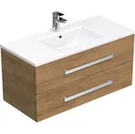 Swiss aqua technologies Koupelnová skříňka s umyvadlem SAT Cube Way 100x53x46 cm dub Hickory CUBE461002DHMOD