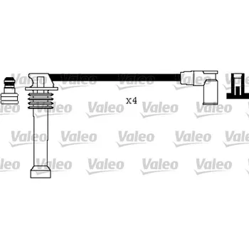 Zapalovací kabel Sada kabelů pro zapalování VALEO 346366