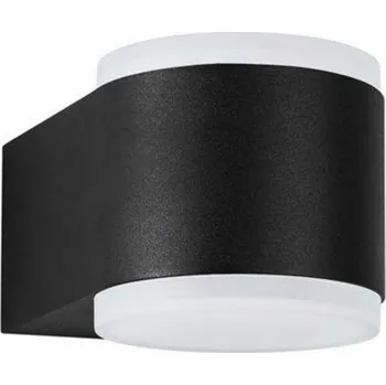 Venkovní osvětlení NOVA LUCE venkovní nástěnné svítidlo NUS černý hliník a akrylový difuzor LED 2x4W 3000K 100-240V 120st. IP54 světlo nahoru a dolů 9200202