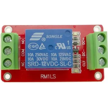 Relé Modul relé 1x, napájení 12V, bez optočlenu, RM1LS