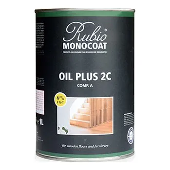 barva a nátěr na dřevo Rubio Monocoat Oil Plus 2C probarvený olej - složka A Velikost balení: 1L, Barevný odstín: Oil Plus 2C - Arabica