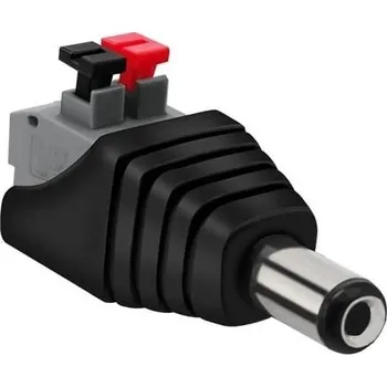 Conexpro DC napájecí konektor zástrčka 2.1x5.5 mm s pružinovou svorkou